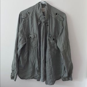 American eagle boyfriend button down